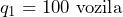 q_1 = 100 \text{ vozila } 